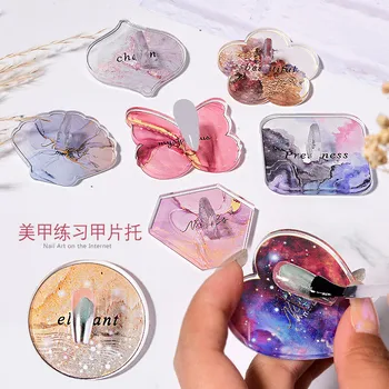 

Popular Japan INS Wind Manicure Acrylic lian xi jia Display Base Torr Nail Dragged Circle Butterfly Nail Tip Torr