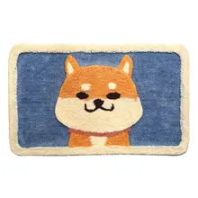 Akita флокированные коврики для дома, ванной, двери, ванной комнаты, впитывающие коврики, профессиональный модный ковер
