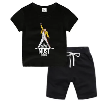 

Little Boy Girl Anime Freddie Mercury Cotton T-Shirt Summer Kid's Christmas Shirt Children Cartoon Toddler Tshirt