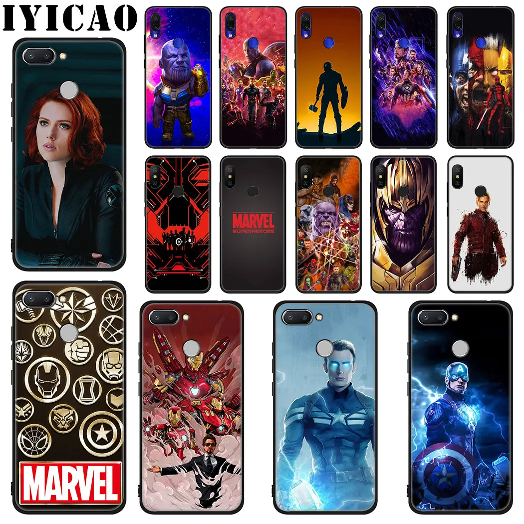 IYICAO с принтами &quotMARVEL&quot &quotМстители&quot герой Мягкий силиконовый чехол для Xiaomi Redmi