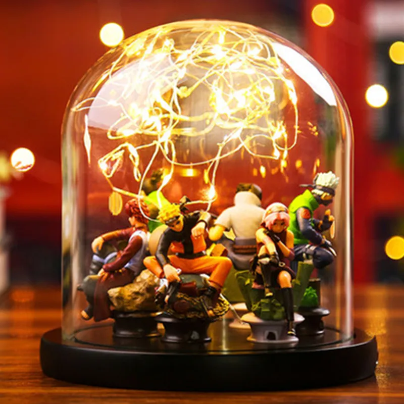Japanese Anime NARUTO Fire Tree Silver Flower Creative PVC Luminous Action Figure Collectible Model Toys A261