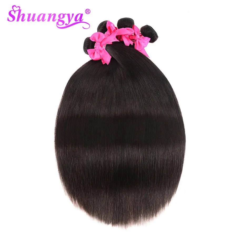 Малазийские прямые пучки волос человеческие волосы для наращивания натуральный цвет Shuangya remy волосы ткет 1"-28"