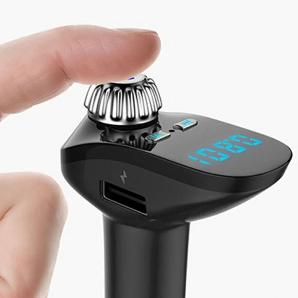 Автомобильный беспроводной fm-передатчик с поддержкой Bluetooth, 12 В, 24 В, с ЖК-дисплеем, с двумя usb-портами, быстрое зарядное устройство, Bluetooth, с поддержкой Hands-free, u-диск, TF карта, плеер