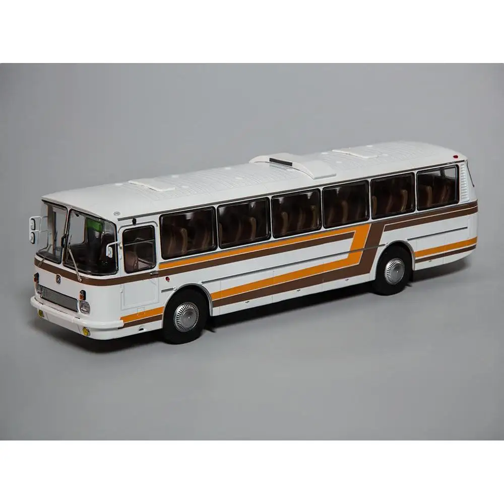 Масштабная модель 699Р белый, с цветными полосами 1:43 Classicbus автобус игрушка ретро советский