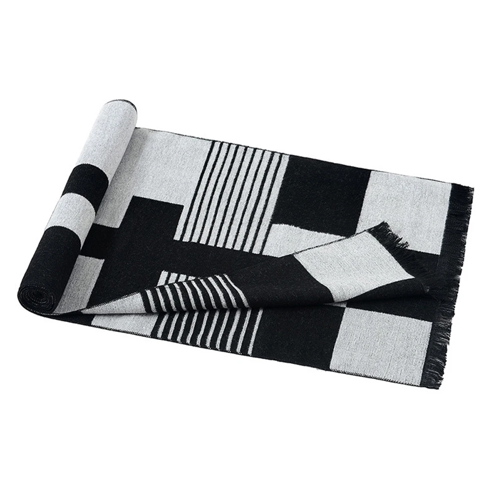 Bufanda térmica suave fina para hombre Куадрос, cálido invierno Чал Куэльо abrigo largo bufanda шарф мужской