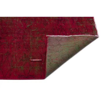 

Handmade Red Vintage Overdyed Turkish Area Rug 148x232 Cm-4'10''X7'7''