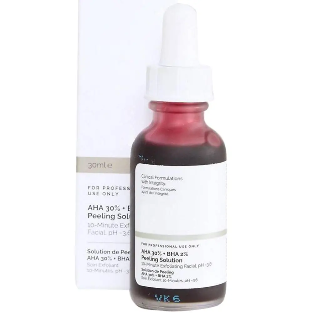 

Face Serum Ordinary 10-Minute Exfoliating Face AHA 30%+ BHA 2% Peeling Solution 30ml Blemishes Remove Acne Scars Whitening Serum