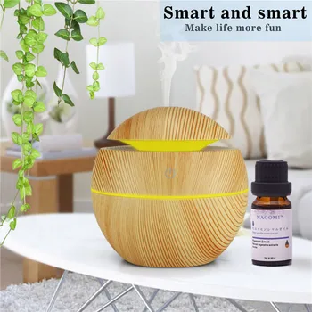 

Electric Humidifier Essential Aroma Oil Diffuser Ultrasonic Wood Grain Air Humidifier USB Mini Mist Maker LED Light For Home