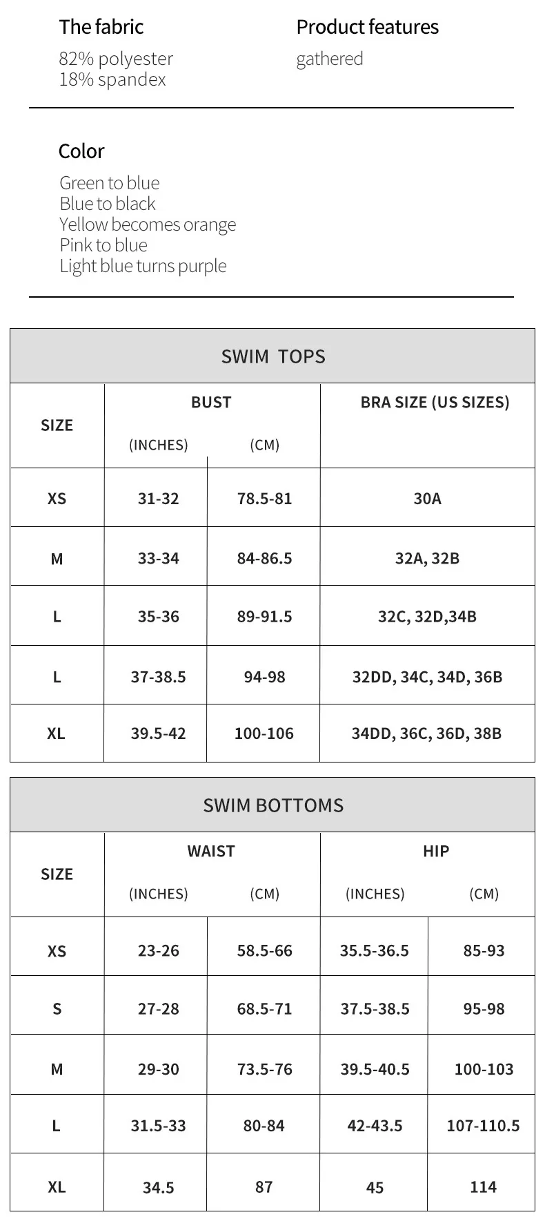 Changing Color Bikini Set Swimwear 2022 New Item Swimsuit High Temperature Discoloration for Women Swimsuit Bathing Dropshipping brown bikini set