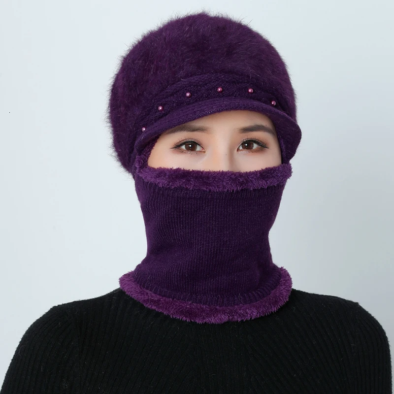 Зимние шапки Скалли Beanies шляпа для мамы Beanies женский шерстяной шарф головные уборы, Балаклава маска Gorras капот твист полосы вязаные шапки