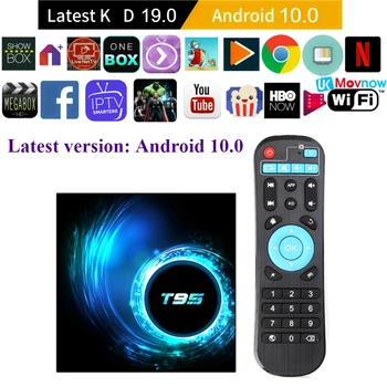 

TTVBOX T95 Android TV Box Android 10.0 OS 4GB 32GB 64GB Quad Core 1080P H.265 6K YouTube Media player 2GB 16GB Set top box