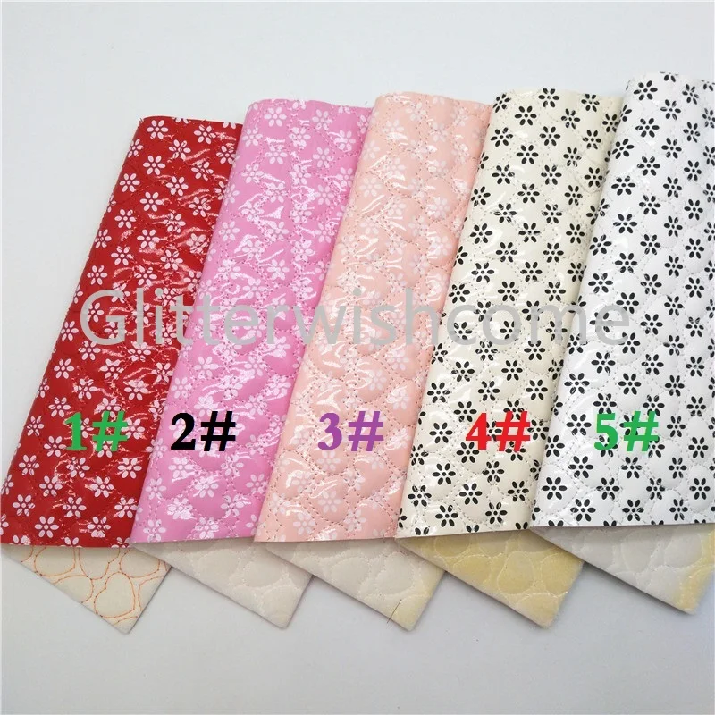 Glitterwishcome 21X29 см A4 размер винил для бантов Qulted Hearts кожа с пеной искусственная кожа листы для бантов, GM655A