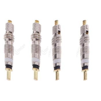 

4Pcs Silver Tubeless Valve Core Copper Replacement Part Universal Accessory for Road Bikes and Mountain Bicycles