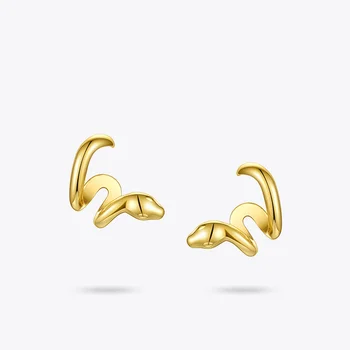 

ENFASHION Punk Curved Snake Ear Cuff Clip On Earrings For Women Irregular Gold Color Earcuff Earings Fashion Jewelry Gifts E1177