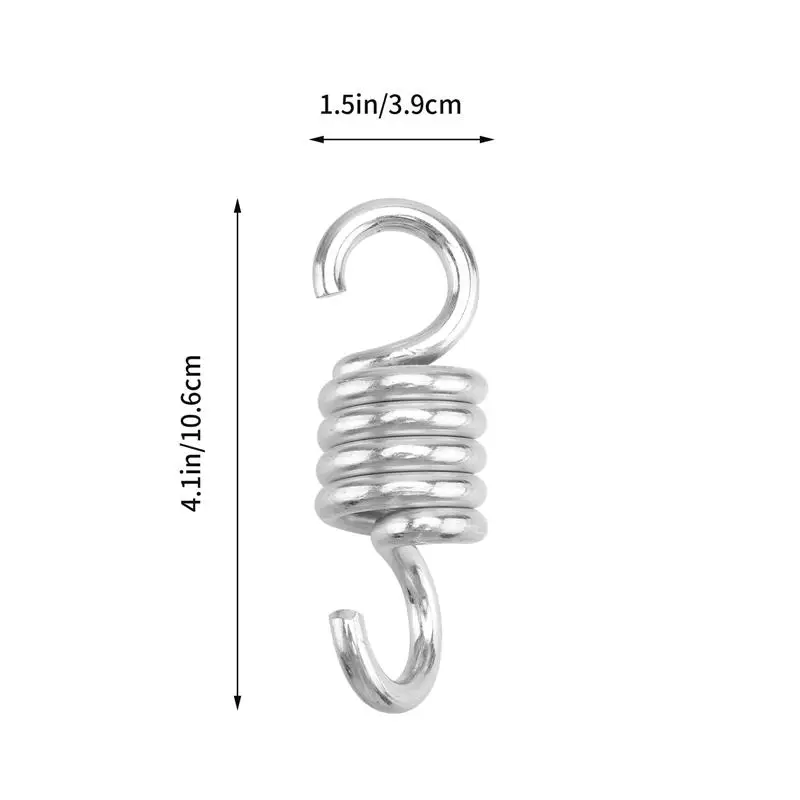 2Pcs Hammock Chair Hanging Porch Swing Spring Heavy Duty Stainless Steel Hammock Swing Hardware Dual Swivel Hooks (6.7mm)