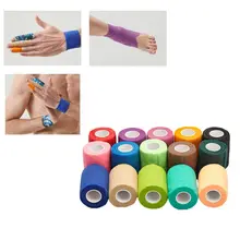 5 рулонов/набор сплошной цвет Самоклеющиеся бинты нетканый материал эластичная лента 27RD