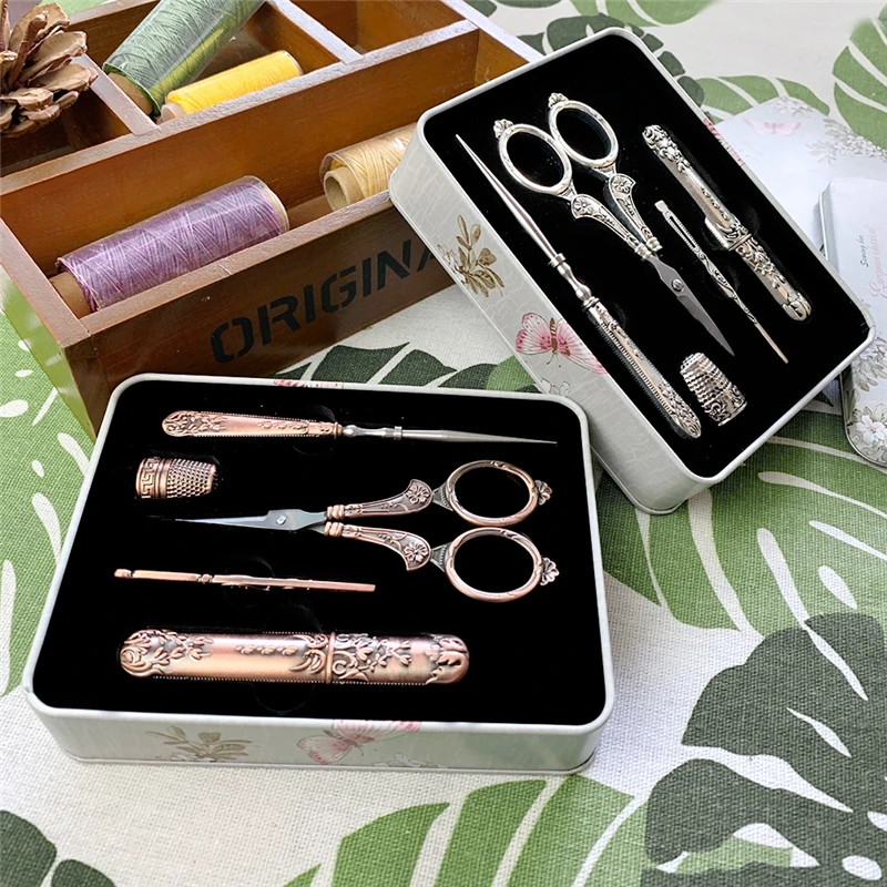 

MIUSIE 15Pcs Vintage Scissors Sewing Fabric Cutter Embroidery Scissors DIY Craft Art cross handicraft Tailor Thread Retro Cut
