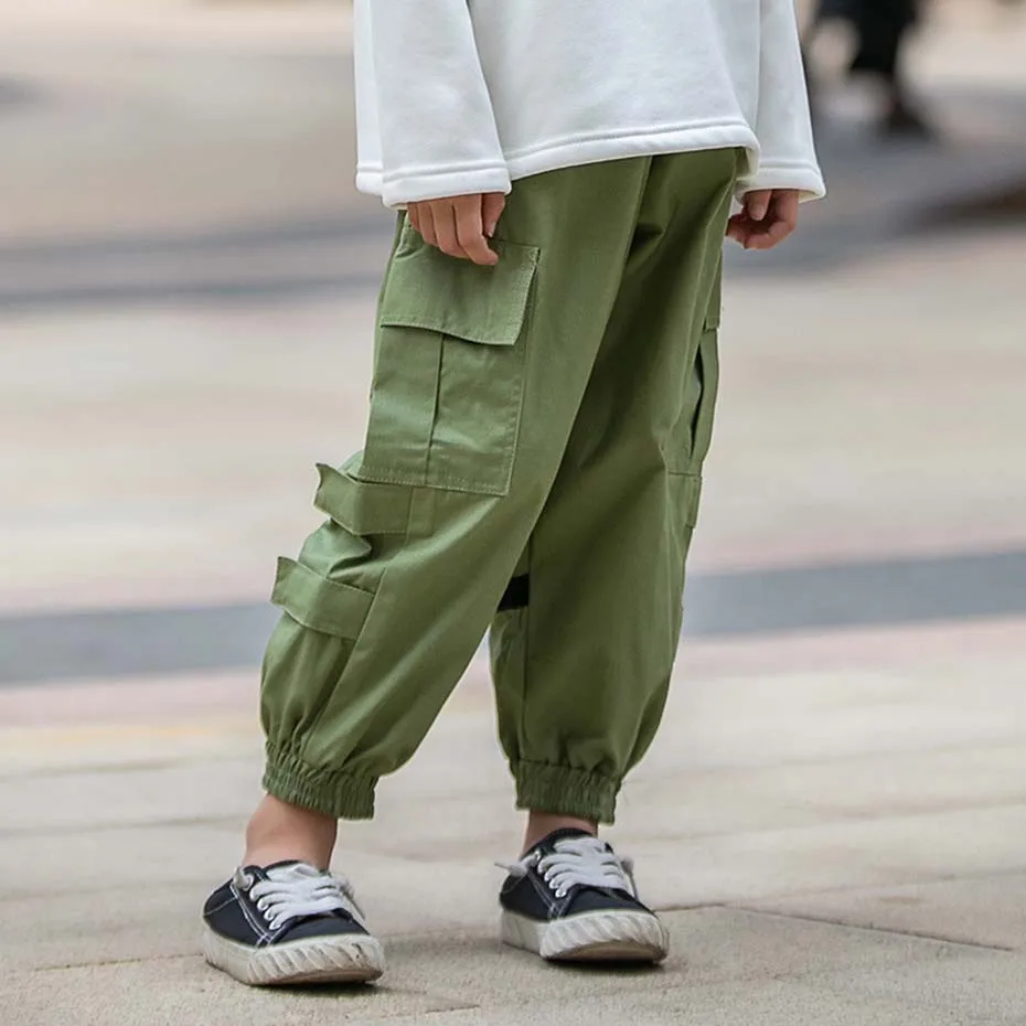 

Pants For Girls Striped Casual Girl Pant Elastic Waist Children's Sweatpants Autumn Fashion Cargo Pants Girls Winter Clothes