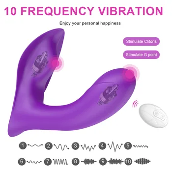 Wearable Dildo Vibrator Sex Toy for Women 10 Speed Panties Vibrator Female Masturbator Clit Stimulate Remote Control 3