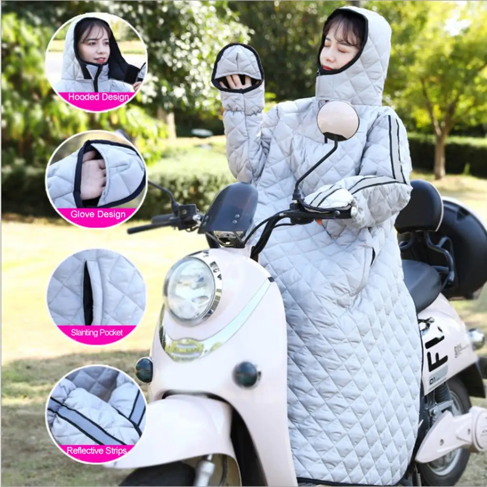 Waterproof Scooter Windshield Quilt Winter Riding Windproof Cotton Skirt Warm Protection Winter Motorcycle Quilt For Outdoor Use