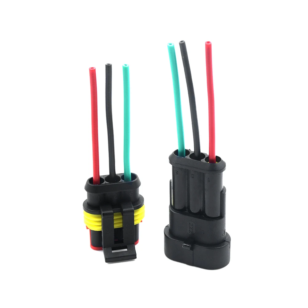 Car Waterproof Electrical Plug Connector With 6cm Wire AWG Terminal 1-6 Pin X5 Car Waterproof Electrical Plug Connector With 6cm Wire AWG Terminal 1-6 Pin X5
