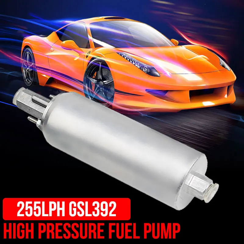 Vehemo 255LPH GSL392 автомобильный топливный насос внешний встроенный универсальный комплект фитингов высокого потока и давления