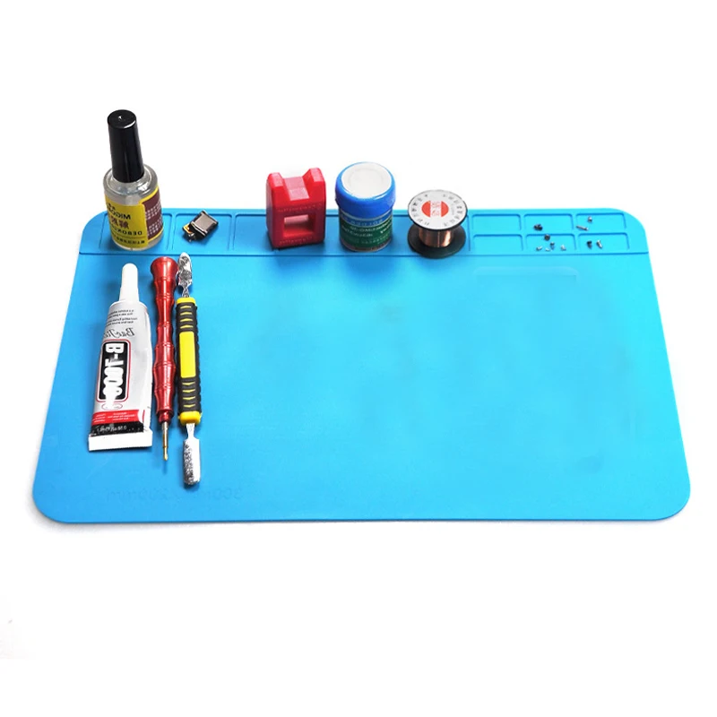 

Heat Insulation Silicone Soldering Mat Phone Repair Working Mat Pad Desk Maintenance Platform for Repair BGA Soldering