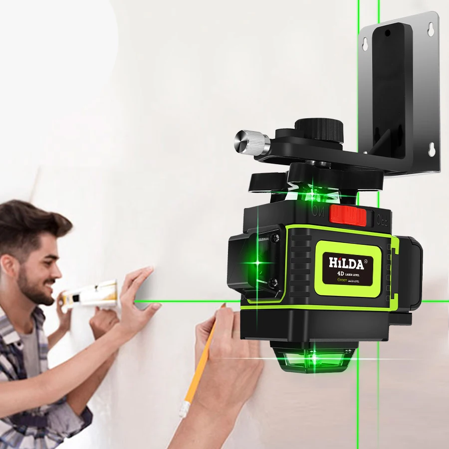 Günstige Laser Level 16 linien grüne linie 4D Selbst Nivellierung 360 Horizontale Und Vertikale Super Leistungsstarke Laser ebene grüne Strahl laser ebene