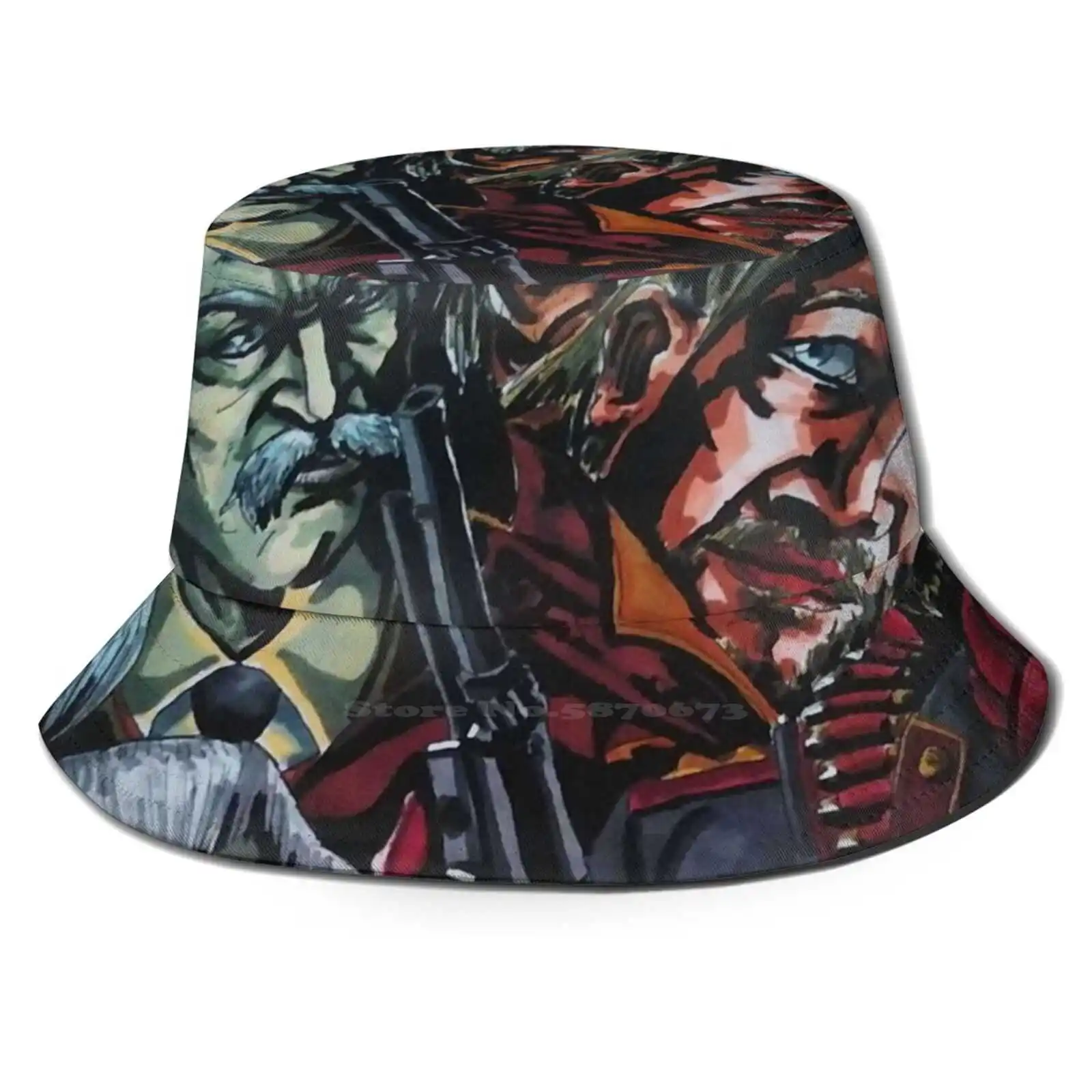 Metal Gear Solid R Ocelot Portrait (Originale) Berretti Coreani Funny Beach Bucket Hats Metal Gear Solid Metal Gear Solid 2 Metal