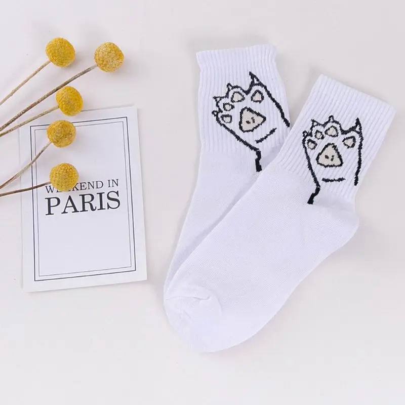 5 пар носков в стиле Харадзюку для женщин и девочек, носки в стиле хип-хоп, хлопковые осенне-зимние носки унисекс с рисунком, 40JF