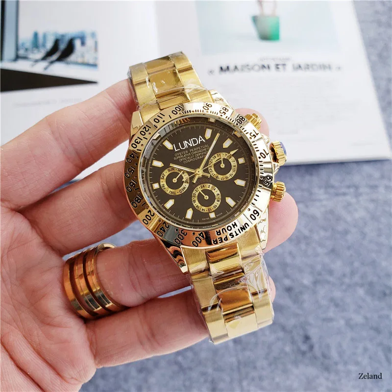 

2020 AAA Luxury Brand Men's Relogio Stainless Steel Business Quartz Watch Personalized Color Fashion Men's Watch  