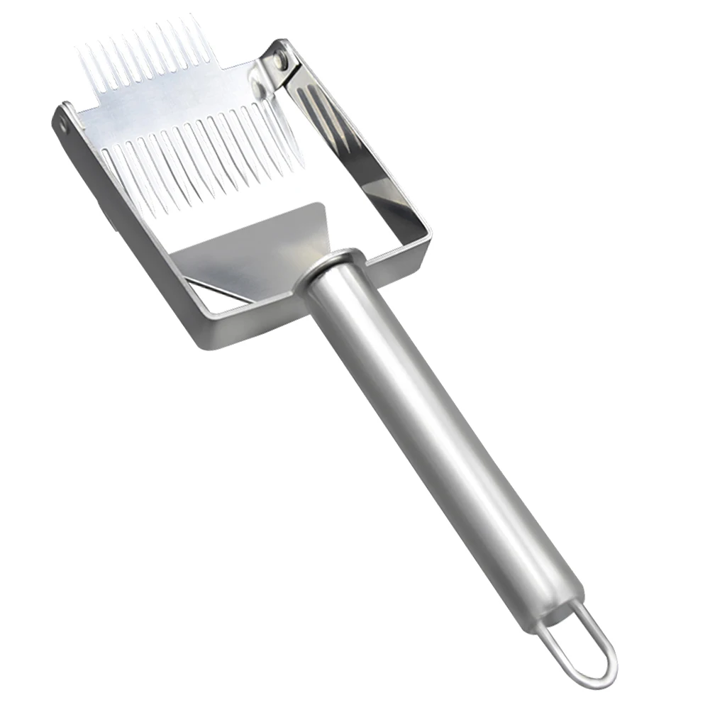 HOT Stainless Steel Honey Scraper Fork Beekeeping Honey Uncapping Bee Hive Shovel Tools TI99