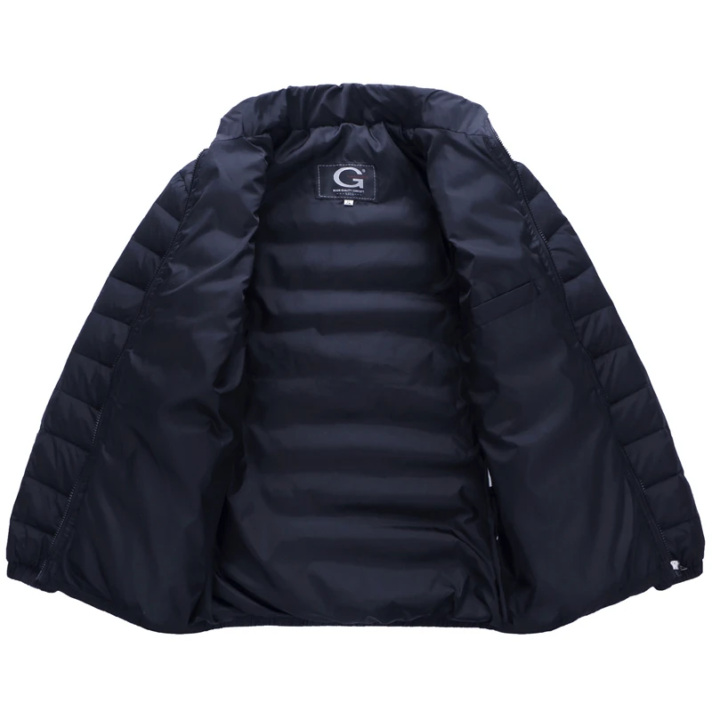 White Duck Down Jacket Men Winter Casual Stand Collar Ultralight Warm Coats Male Streetwear Waterproof Jacket Down Parkas