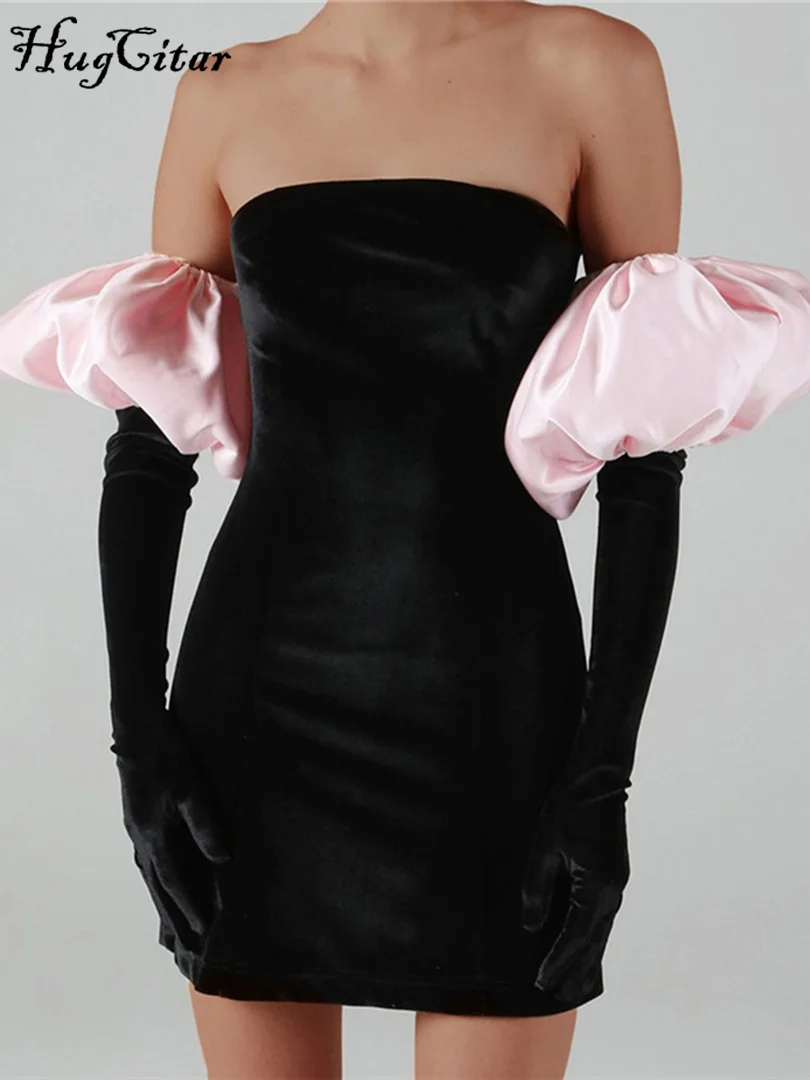 Fylovery Women Off Shoulder Puffy Sleeve Mn Dress Renassance Lace Up