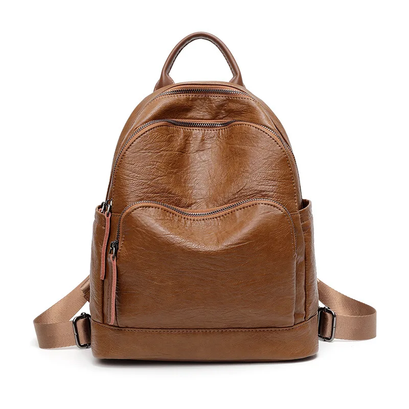 

1PCS Leisure Fashion Women 2019 Personality Joker Leather Shoulder Bag Backpack