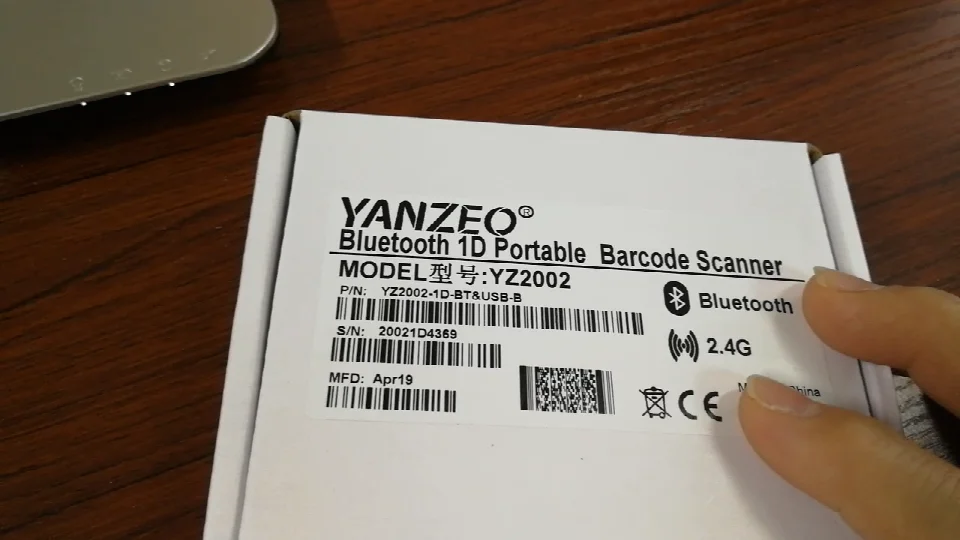 YZ-2002 Мини Портативный Карманный лазерный сканер памяти Bluetooth беспроводной портативный 1D лазерный сканер штрих-кода