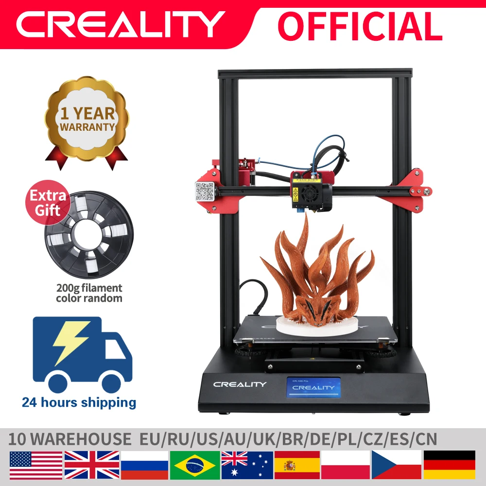 CREALITY 3D принтер CR 10S Pro Автоматический Датчик выравнивания 4 3 дюймовый сенсорный ЖК