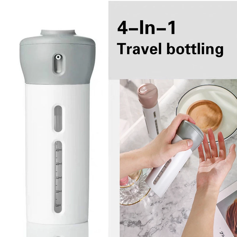 

Home Organized Storage Eco-friendly Makeup Organizer Portable 4 In 1 Lotion Dispenser Bottle Travel Makeup Storage Bottles Tools