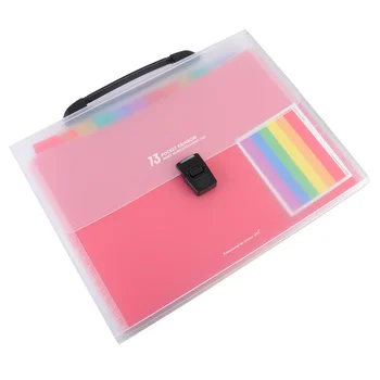 

A4 Rainbow Expandable Folder Multilayer File Bag Portable File Folders 13 Pockets Document Pouch