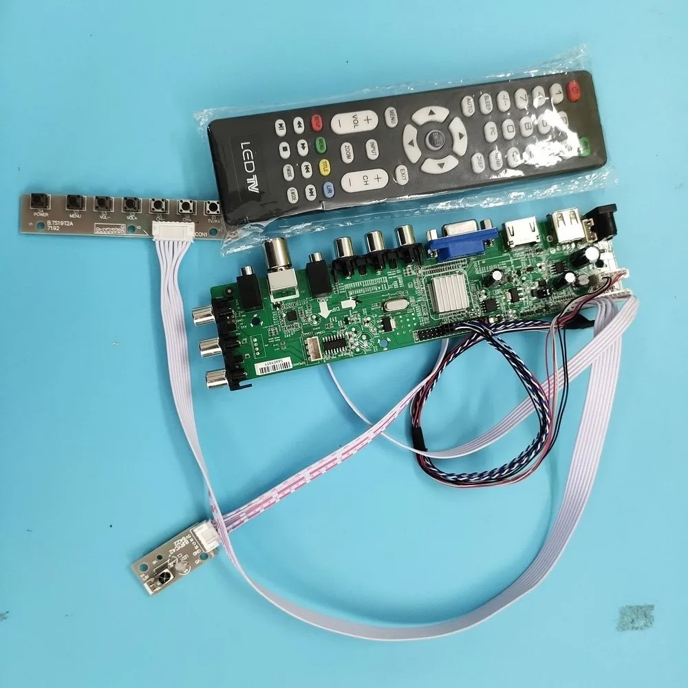 Kit For LP140WH4 TLB1/LP140WH4 TLA2 TV LVDS USB AV Signal DVB T remote ...