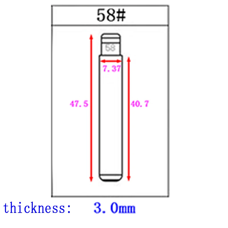 58 Заменить складной ключ для Citroen Triumph Kino автомобильный Болванка для ключа для мотоцикла замена головки ключа дистанционного ключа NO.58
