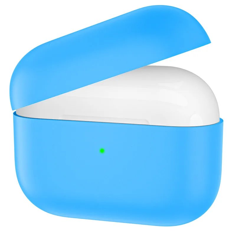 Синий 10 шт. силиконовый чехол для Airpods Pro Мягкий беспроводной Bluetooth наушники защитный чехол для Apple Airpods Pro Аксессуары - Цвет: Синий