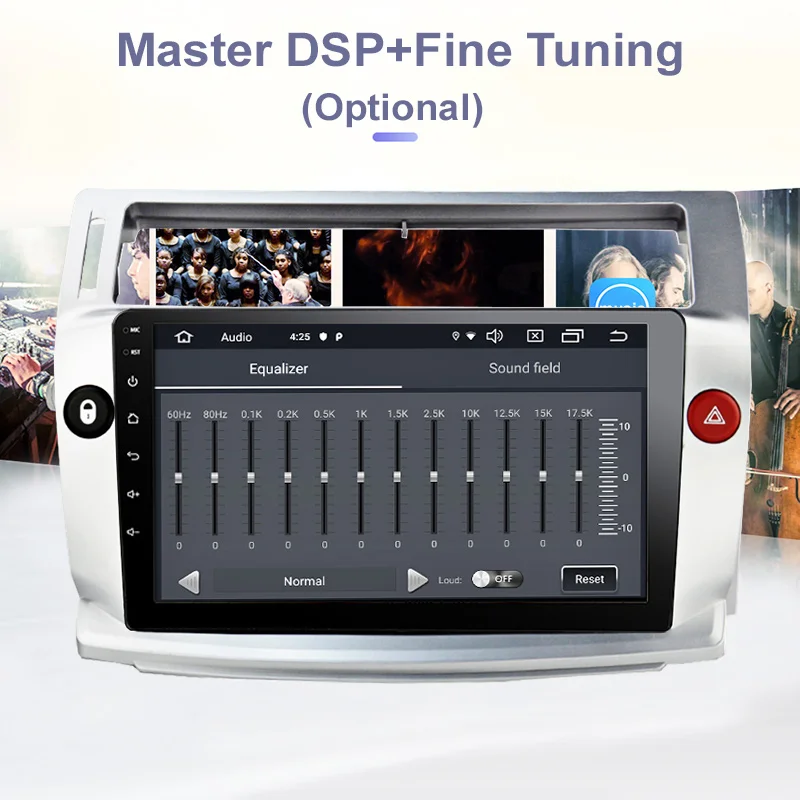 Sale Funrover Android 9.0 2Din 2.5D+IPS Car radio gps for Citroen C4 C-Triomphe C-Quatre 2004-2009 Quadcore car dvd multimedia player 2