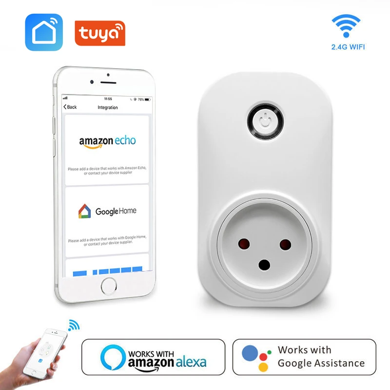 

Wifi Socket Israel IL Type 16A Plug Outlet App Remote Voice Control with Google Home Alexa Echo Timer the Device Tuya Smart Life