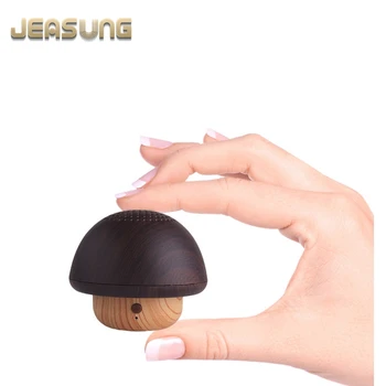 

Small Mushroom Bluetooth Speaker Wood Texture Wireless Bluetooth Speaker Audio Portable Mini Speaker for PC Smartphone