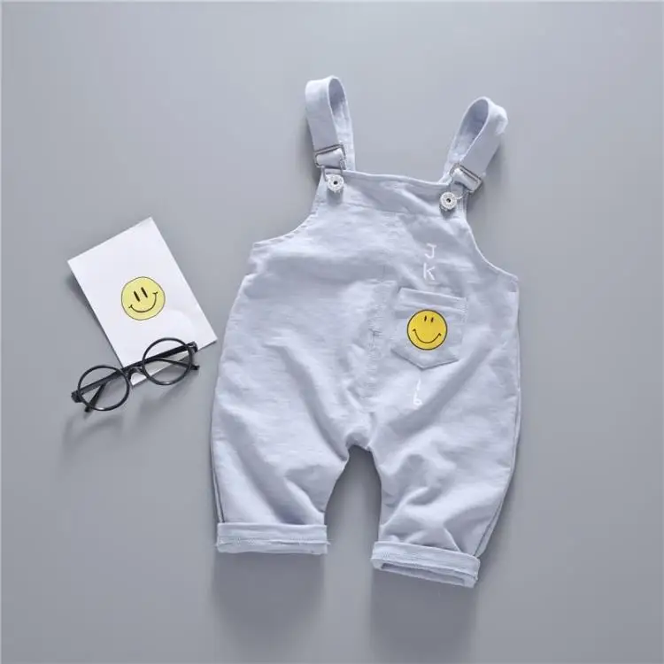New Style Summer Wear Baby Girls Suspender Pants Pure Cotton Infant One-piece Pants Summer Thin 1-3 Years Old Capri Pants F