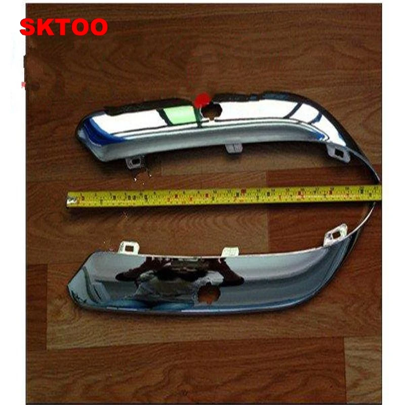 SKTOO For Chrysler 300C headlights on the front bumper trim panel large lighting board bright stripe accessories | Автомобили и