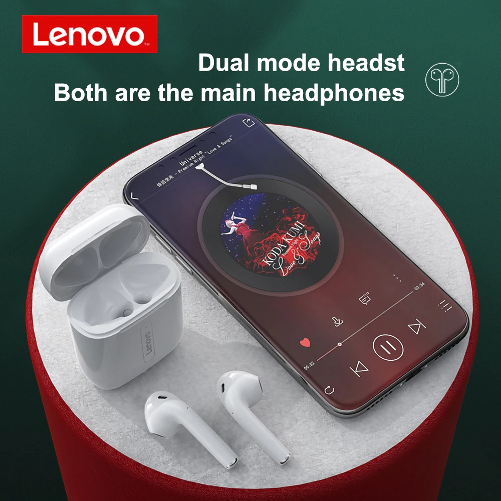 Lenovo QT81 X9 LP2 TWS True Wireless Bluetooth 5 0 наушники с сенсорным управлением стерео HD говорящая