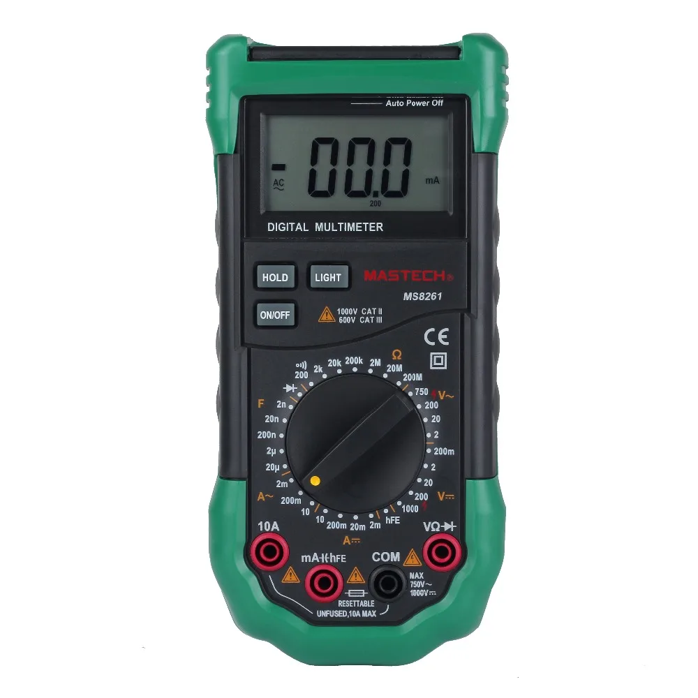 MASTECH MS8261 цифровой мультиметр измеритель сопротивления транзисторов