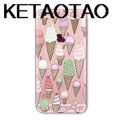 KETAOTAO еда гамбургер пончики Макарон чехол для телефона s для iPhone 4 5S 6S 7 8 Plus XR XS Max чехол кристально чистый мягкий TPU чехол s - Цвет: Темно-серый